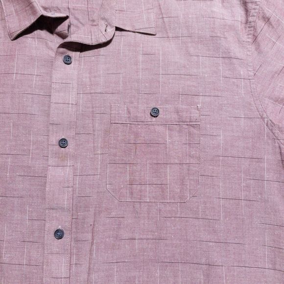 Travis Mathew Button-Up Shirt Men's 2XL Red Geometric Short Sleeve Stretch Wick - Picture 7 of 11